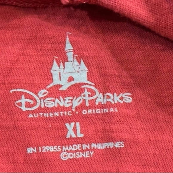 Disneyland Disney Parks Red Coral Pullover Hooded Lightweight Shirt Mickey Mouse - Picture 3 of 5